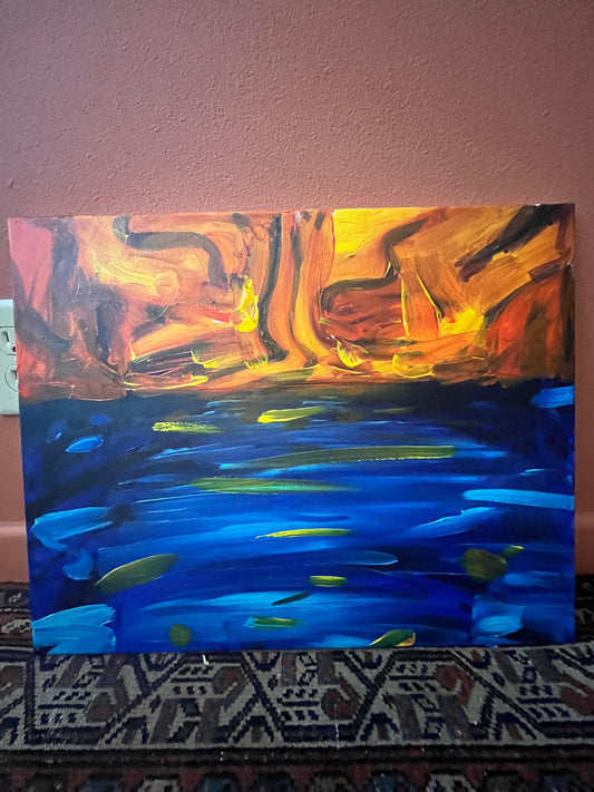 Fire in the sky 16x20 original